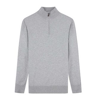 Tom Baine Men's Cashmere Feel Slim Fit Quarter Zip Sweater