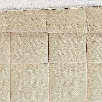 Truly Soft Basket Carved Faux Fur 3-Piece Comforter Set with Shams