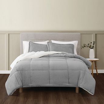 Truly Soft Basket Carved Faux Fur 3 pc Comforter Set with Shams