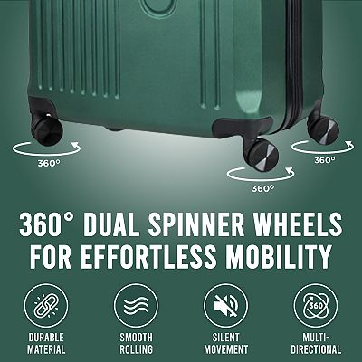 IZOD Zane Expandable Lightweight 3-Piece Hardside Spinner Luggage Set