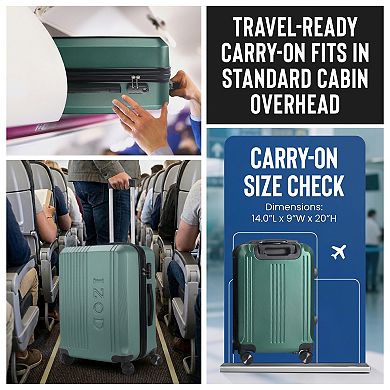 IZOD Zane Expandable Lightweight 3-Piece Hardside Spinner Luggage Set