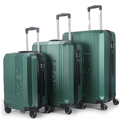 IZOD Zane Expandable Lightweight 3-Piece Hardside Spinner Luggage Set