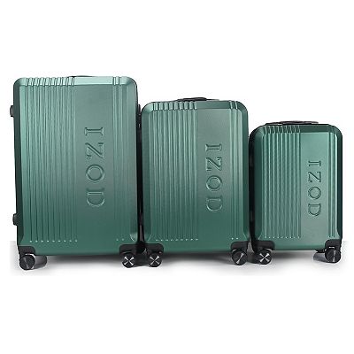 IZOD Zane Expandable Lightweight 3-Piece Hardside Spinner Luggage Set