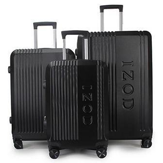 IZOD Zane Expandable Lightweight 3 pc Hardside Spinner Luggage Set