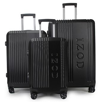 IZOD Zane Expandable Lightweight 3 pc Hardside Spinner Luggage Set