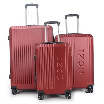 IZOD Zane Expandable Lightweight 3 pc Hardside Spinner Luggage Set