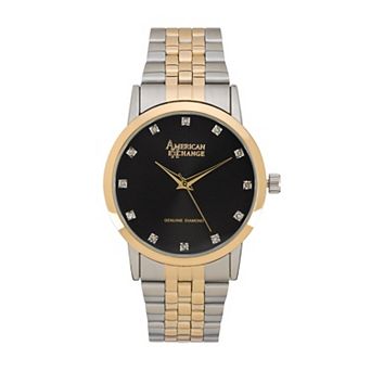 American Exchange Men's Two Tone Metal Alloy Watch