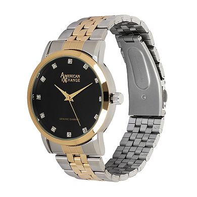 American Exchange Men's Two Tone Metal Alloy Watch