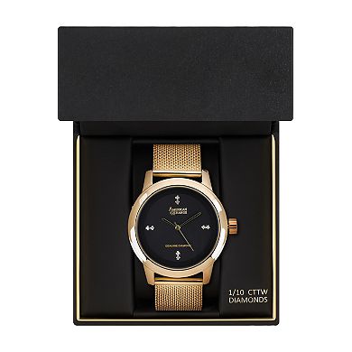 American Exchange Men's Gold Tone Mesh Watch