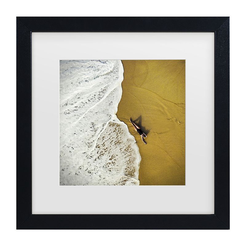 Trademark Fine Art Ambra Closer Matted Framed Wall Art, Black