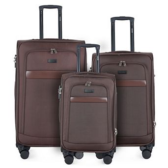 IZOD Liam 3 pc Soft Shell Spinner Combo Lock Luggage Set