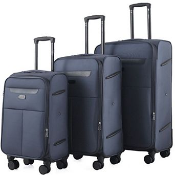 IZOD Liam 3 pc Soft Shell Spinner Combo Lock Luggage Set