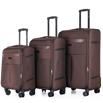 IZOD Liam 3 pc Soft Shell Spinner Combo Lock Luggage Set