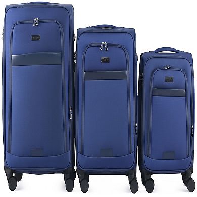IZOD Noah 3-pc. Soft Shell Combo Lock Spinner Luggage Set