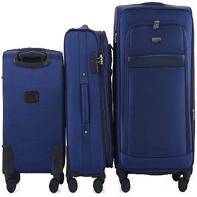 IZOD Noah 3-pc. Soft Shell Combo Lock Spinner Luggage Set