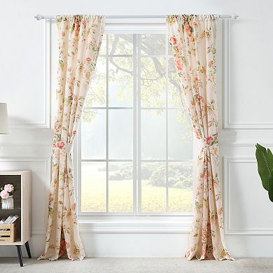 Greenland Home Fashions Grace Set of 2 Light-Filtering Window Curtain Panels