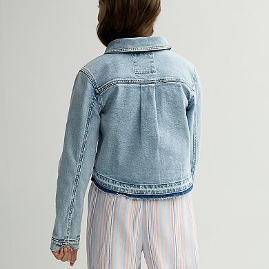 Girls 6-20 SO® Cropped Denim Jacket in Regular and Plus Size