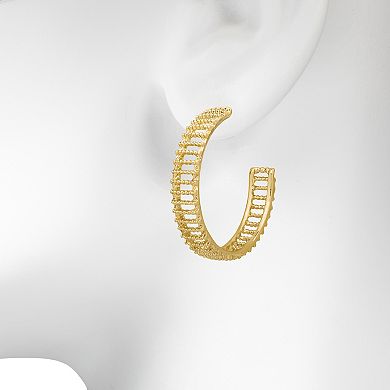 Sonoma Goods For Life® Gold Tone Open Textured Hoop Earrings
