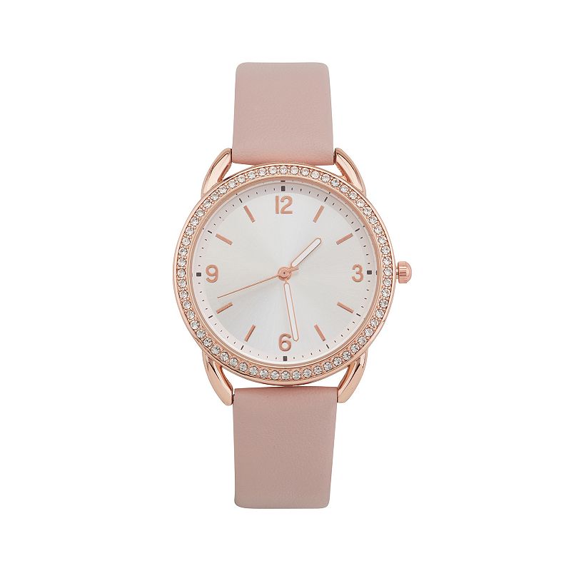 Jessica Carlyle Women's Blush Pink Strap Watch, Size: 35 mm