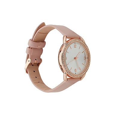 Jessica Carlyle Women's Blush Pink Strap Watch