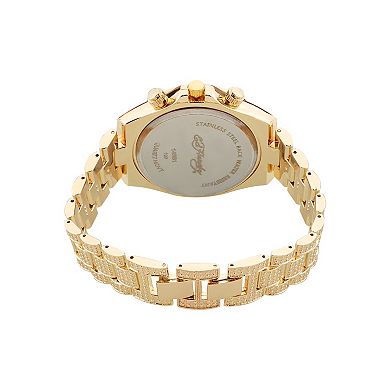 Ed Hardy Women's Colorful Crystal Bezel Gold Metal Alloy Watch