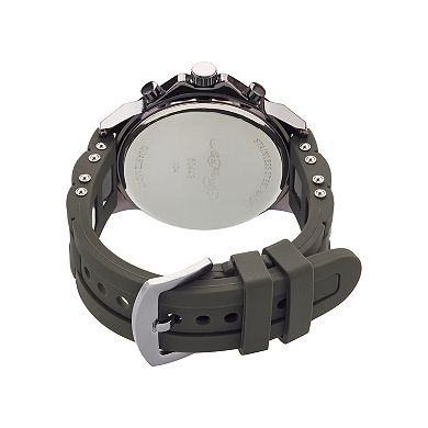 Ed Hardy Men's Olive Silicone Strap Watch