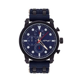 Ed Hardy Men's Navy Dial Silicone Strap Watch