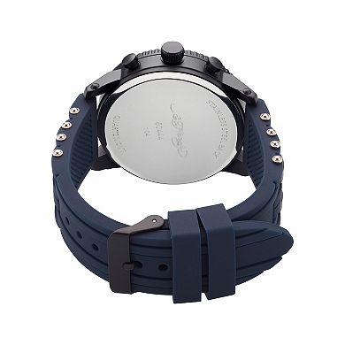 Ed Hardy Men's Navy Dial Silicone Strap Watch