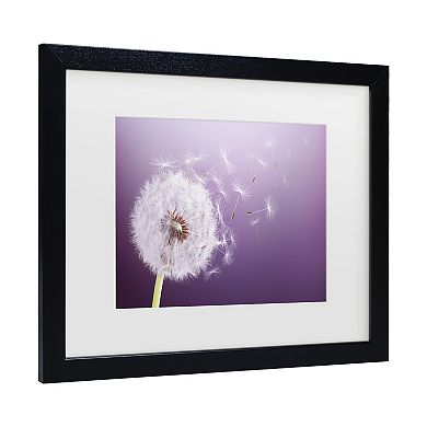 Trademark Fine Art Dandelion Flying Matted Framed Wall Art