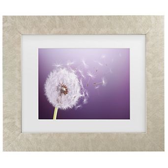 Trademark Fine Art Dandelion Flying Matted Framed Wall Art