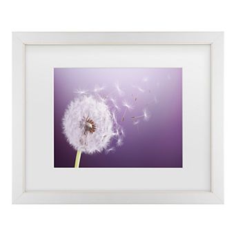 Trademark Fine Art Dandelion Flying Matted Framed Wall Art