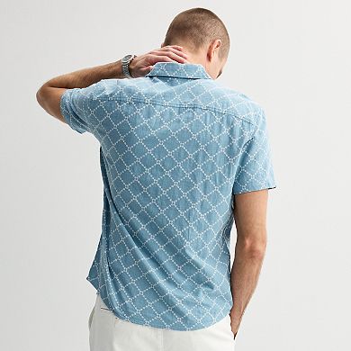 Men's Apt. 9® Embroidered Collar Button Up Shirt