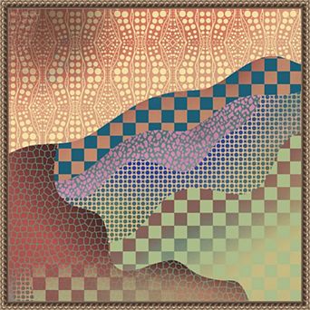 Amanti Art Aboriginal Pattern Collage Framed Canvas Wall Art