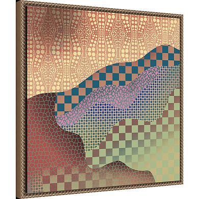 Amanti Art Aboriginal Pattern Collage Framed Canvas Wall Art