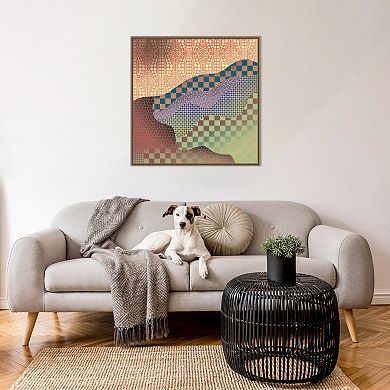 Amanti Art Aboriginal Pattern Collage Framed Canvas Wall Art