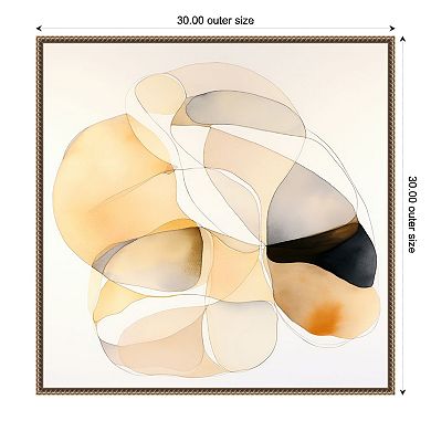 Amanti Art Abstract Organic Shapes IV Framed Canvas Wall Art