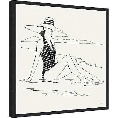 Amanti Art Bathing Beauties I Framed Canvas Wall Art