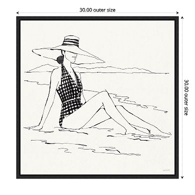 Amanti Art Bathing Beauties I Framed Canvas Wall Art