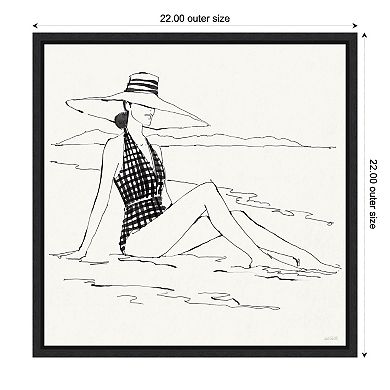 Amanti Art Bathing Beauties I Framed Canvas Wall Art