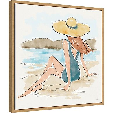 Amanti Art Bathing Beauties II Framed Canvas Wall Art