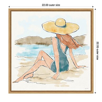 Amanti Art Bathing Beauties II Framed Canvas Wall Art