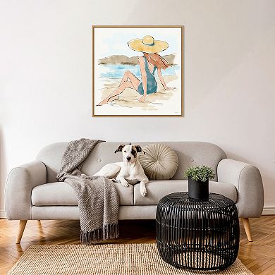 Amanti Art Bathing Beauties II Framed Canvas Wall Art