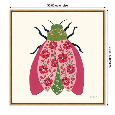 Amanti Art Blooming Beetle II Framed Canvas Wall Art