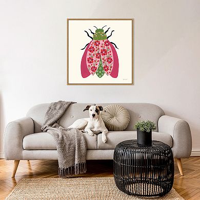 Amanti Art Blooming Beetle II Framed Canvas Wall Art