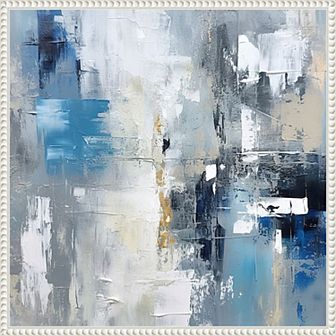 Amanti Art Blue Sea Mist IV Framed Canvas Wall Art