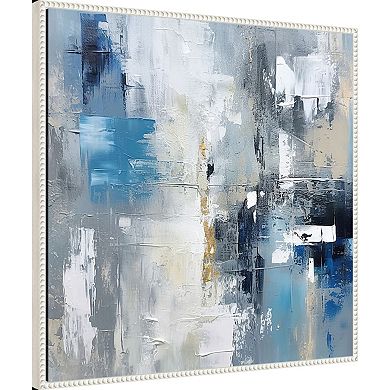 Amanti Art Blue Sea Mist IV Framed Canvas Wall Art