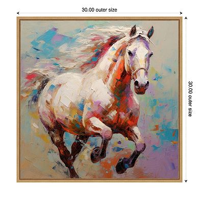 Amanti Art Colorful Runner Framed Canvas Wall Art