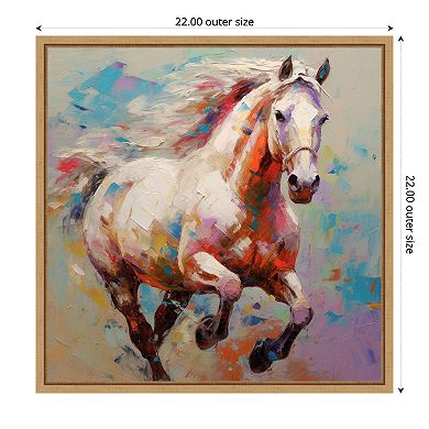 Amanti Art Colorful Runner Framed Canvas Wall Art
