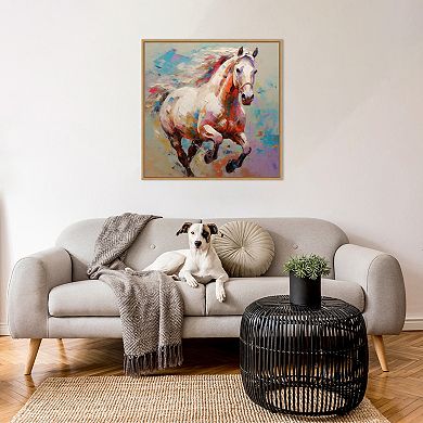 Amanti Art Colorful Runner Framed Canvas Wall Art