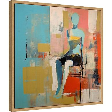 Amanti Art Conceptual Abstract Figurative Framed Canvas Wall Art